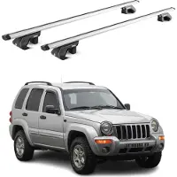 Omac Dachträger Grundtäger für Jeep Cherokee KJ KK 2002-2013 5tür 90kg Alu ABE Silber