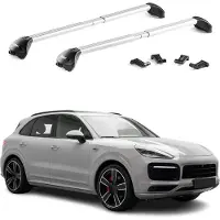 Aurilis Dachträger für Porsche Cayenne PO536 2018-2025 Aluminium Silber 2 tlg ABE