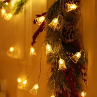 Rosikey Weihnachtsbeleuchtung Innen,1.5M 10 LED Weihnachtskugeln Lichterkette Batterie, Weihnachtsbaum Partylichterkette Weihnachts Beleuchtung Glöckchen Deko