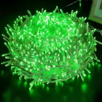 Rosikey 50M 500LEDs 8 Modi Lichterkette Strom LED Weihnachten Lichterkette Transparente Kabel Zimmer Deko Licht Party Garten Weihnachtsbaum Beleuchtung, Grün