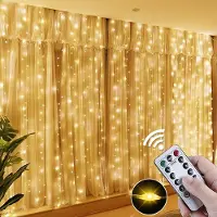 Rosikey 3x1M 100LEDs LED Lichterkette Lichtervorhang Warmweiß mit 8 Modi und Timer Innen Party Garten Fenster Wand Weihnachten Deko PVC Vorhang Lichter