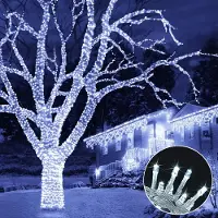 Lapamax LED Lichterkette 50M 400 LED Innen, Kaltweiß Weihnachtsbaumbeleuchtung 8 Modi, Weihnachtsdekoration für Weihnachtsbaum Zimmer Party Garten