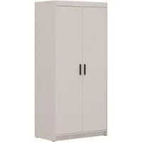AX Living Beige Kleiderschrank Storicos 2T 89,7cm Breite, 2 türiger