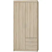 AX Living Storicos 2T3S Kleiderschrank Sonoma Eiche, schubladen 89,7cm