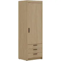 AX Living Kleiderschrank Schrank Geölte Eiche Storicos 1T3S 59,9cm Modern