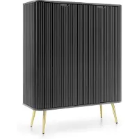 AX Living Highboard Schrank Salvia K103 103 cm breit Modern in Schwarz