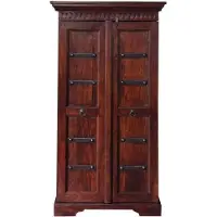 MASSIVMOEBEL24.DE MASSIVMOEBEL24 Schrank Akazie 70x36x133 nougat lackiert OXFORD #518