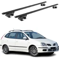 Aurilis Dachträger für Nissan Almera Kombi 2000-2006 5 tür 90kg Alu Schwarz 2x ABE