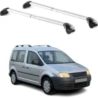 Aurilis Dachträger Grundtäger für VW Caddy 2004-2020 3-5 tür 100kg Alu Silber 2 tlg ABE