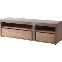 MASSIVMOEBEL24.DE MASSIVMOEBEL24 TV-Board Akazie 180x48x55 beige lackiert Amsterdam #125