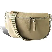 Toscanto Leder Gürteltasche Tasche taupe, beige, mehrfarbig ca. 25cm | Gr.: onesize