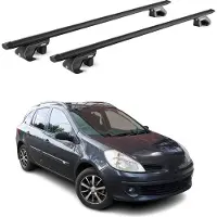 Aurilis Dachträger für Renault Clio III IV Wagon 2008-2020 Alu Schwarz 2 tlg ABE
