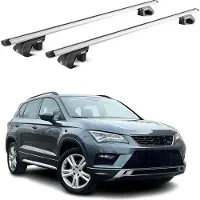 Aurilis Alu Dachträger Grundträger für Seat Ateca KH 2016-2025 5 türig Silber ABE 2x