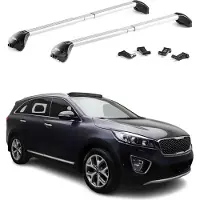 Aurilis Dachträger Relingträger für Kia Sorento UM 2015-2020 Alu Silber 2 tlg ABE