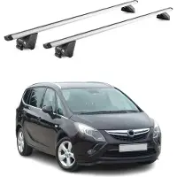 Aurilis Dachträger Grundtäger für Opel Zafira C Tourer 2011-2019 100kg Alu Grau 2tlg ABE