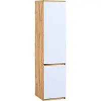 Minio , Kleiderschrank "ARCCA 2", Büroschrank, Wotan Eiche / Weiße Farbe