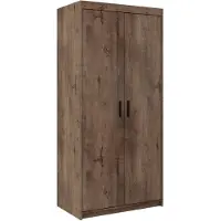 AX Living Kleiderschrank Eiche Lefkas Storicos 2T 89,7 cm, 2 türiger