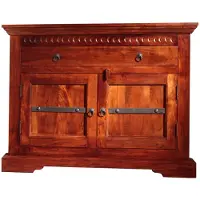 MASSIVMOEBEL24.DE MASSIVMOEBEL24 Eckkommode Akazie 107x54x80 nougat lackiert OXFORD #505