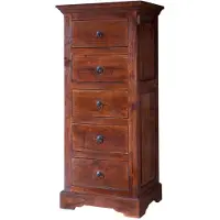 MASSIVMOEBEL24.DE MASSIVMOEBEL24 Kommode Akazie 54x44x122 nougat lackiert OXFORD #433