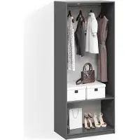 Livinity Kleiderschrank Trento Anthrazit , Model 58972