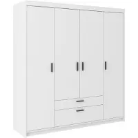 AX Living Schubladenschrank Garderobe weiß Schrank Storicos 4T 176,3cm