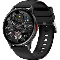 Douself SENBONO MAX11 Smartwatch, 1,43-Zoll-AMOLED-Voll-Touchscreen | IP68 wasserdicht | BT5.0 | Gesundheitsüberwachung | Mehrere Sportmodi, Silikonarmband, schwarz