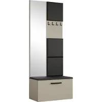 AX Living Kleiderschrank mit Spiegel Rosanno III 80,6cm Kaschmir JS100