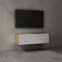 Doporro TV Lowboard hängend Fernsehschrank Wohnzimmer | TV-Schrank hängend Fernsehtisch Hängeschrank 100cm Fernsehschrank02