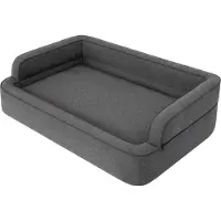 Stanis³aw Jurga Hundebett, Möbel für Tiere, Katzenbett, Abnehmbar Bezug, Hundekorb, Hundekissen, Hundeliege, Schlafplätze, Hundesofa, Graphit, L: 78x47 cm