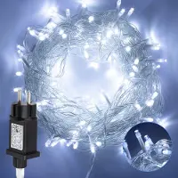 Peviasot 10M 100 LED Lichterkette 8 Lichtmodi Party Garten Strom Beleuchtung Innen Weihnachten Hochzeit Deko Kaltweiß