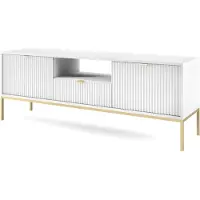 AX Living Lowboard TV Eternas 154 cm modernes Design, Weiß
