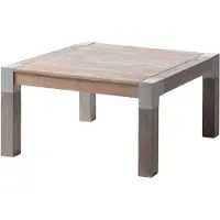 MASSIVMOEBEL24.DE MASSIVMOEBEL24 Couchtisch Akazie 85x85x45 beige lackiert Amsterdam #119