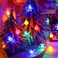 Rosikey Lichterkette Batterie mit Stern 3m, 20 LED Kugel Lichterketten Weihnachtsbeleuchtung Weihnachtsdeko Weihnachten Innen Zimmer Party Deko, Bunt