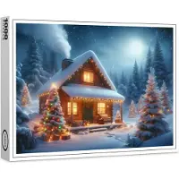 Raxxa Premium-Puzzle "Magische Winternacht im Wald", 1000 Teile