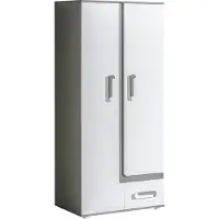 Minio , Kleiderschrank 85 cm, "Arezzo", Anthrazit / Weiß Farbe