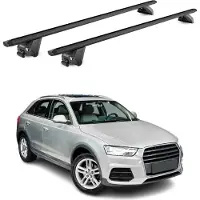 Omac Dachträger Grundtäger für Audi Q3 mk1 2011-2018 100kg Alu Schwarz 2 tlg ABE
