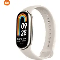 Douself MI) Armband 8 150 Sportmodi Blutsauerstoff-Herzfrequenz-Schlafüberwachung Verschiedene Schnellverschluss-Armbänder Mi-Armband Smart-Armband Sportarmband (Hellgold