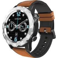 Douself KAVVO Oyster Urban Smartwatch, 1,32 Zoll leuchtende Bluetooth-Uhr, BT-Anruf/Wecker stellen/Musik abspielen/Wetter abfragen, mehr als 20 Sportmodi, Braun