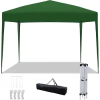 Izrielar 3x3 m Faltpavillon wasserdicht & stabil – höhenverstellbarer Pavillon mit UV-Schutz 50+, faltbares Gartenzelt mit Tragetasche für Garten & Outdoor Grün
