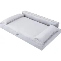 TexCorp Hundebett "CHAMPION" ( 120 x 77 cm ) robustes Samt Haustierbett mit abnehmbarem Bezug, waschbar & komfortabel | Doggy