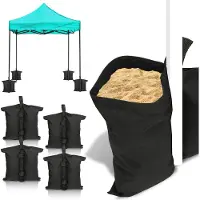 Fiqops 4X Pavillon Sandsäcke Pavillons & Partyzelte Standfüße Standfuß Gewichte Gartenzelte Standsicherung