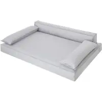 Stanis³aw Jurga Hundebett, Haustiermatratze, Katzenbett, Hundekissen, Hundekorb, Hundesofa, Liegeplatz für Hund, Orthopädische, Möbel, Grau, 99x66 cm
