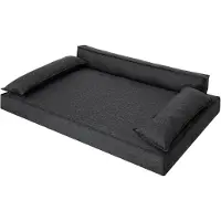 Stanis³aw Jurga Hundebett, Haustiermatratze, Katzenbett, Hundekissen, Hundekorb, Hundesofa, Liegeplatz für Hund, Orthopädische, Möbel, Schwarz, 120x77 cm