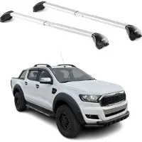 Aurilis Dachträger Gepäckträger für Ford Ranger 2012-2025 4 türige Alu Silber 2 tlg ABE