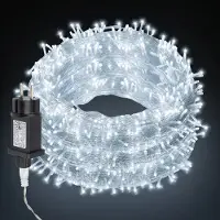 Peviasot 30M 300 LED Lichterkette 8 Lichtmodi Party Garten Strom Beleuchtung Innen Weihnachten Hochzeit Deko Kaltweiß