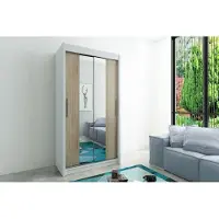Minio Kleiderschränke TOKYO 1 100 cm Weiße / Sonoma