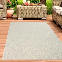 Carpetia Teppich Outdoor wetterfest robust mit Kreismuster in Creme Größe - 160 x 230 cm