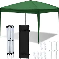 Aopunly Pavillon 3x3m ohn Seiten, Festzelt Faltpavillon Gartenzelt, UV-Schutz, für Garten Terrasse Feier Party Grün