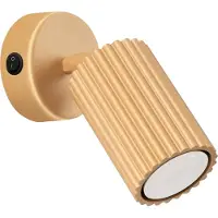 Sollux Wandleuchte KARBON goldene mit Schalter 1xGU10 10W Aluminium 16x8x8cm