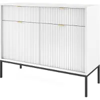 AX Living modern Kommode mit Schublade Eternas KS104 104 cm Weiß